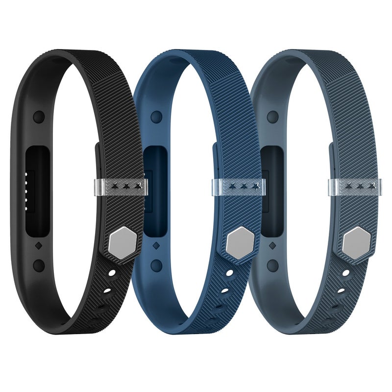 Greeninsync Compatible with Fitbit Bands for Flex 2, Adjustable Soft Silicone Sports with Fastener Clasp Fitness Replacement Wristband Strap for Fitbit Flex 2 Smart Watch Large(3Pack) - Image 2